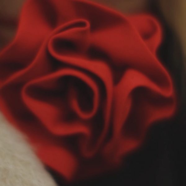 Choker róża czerwona