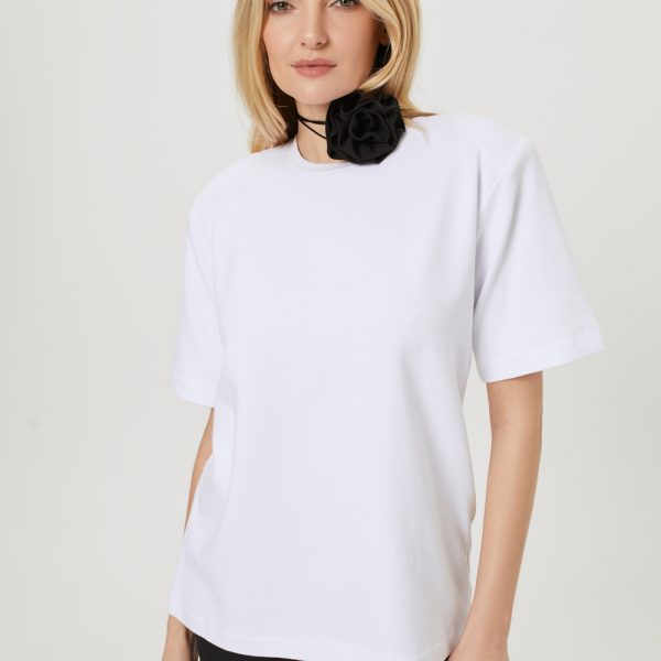 T-shirt oversize biały Gini