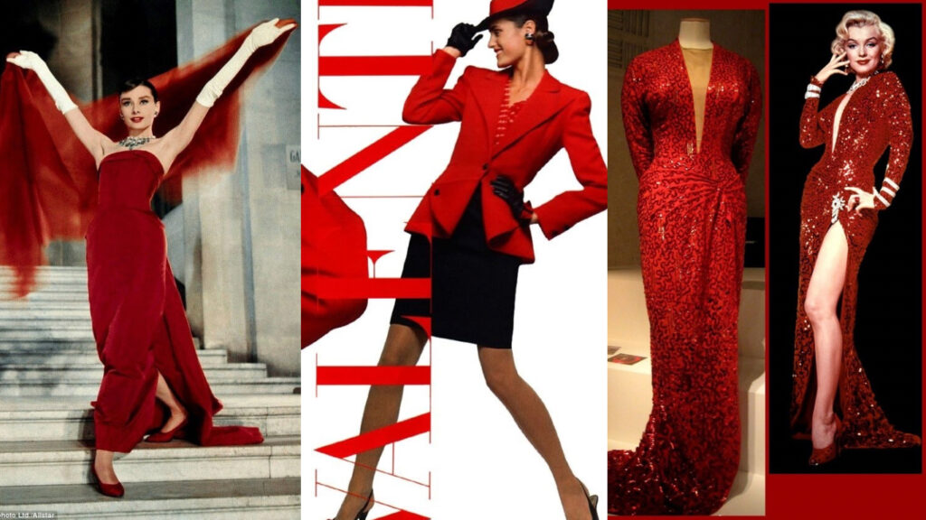 historia mody kolor czerwony marilyn monroe audrey hepburn valentino red czerwona sukienka