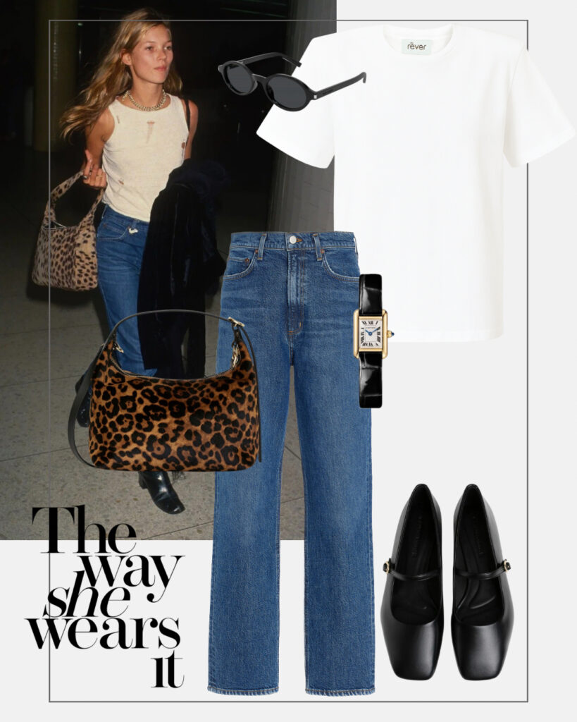 historia mody minimalizm lata kate moss bialy tshirt dzinsy
