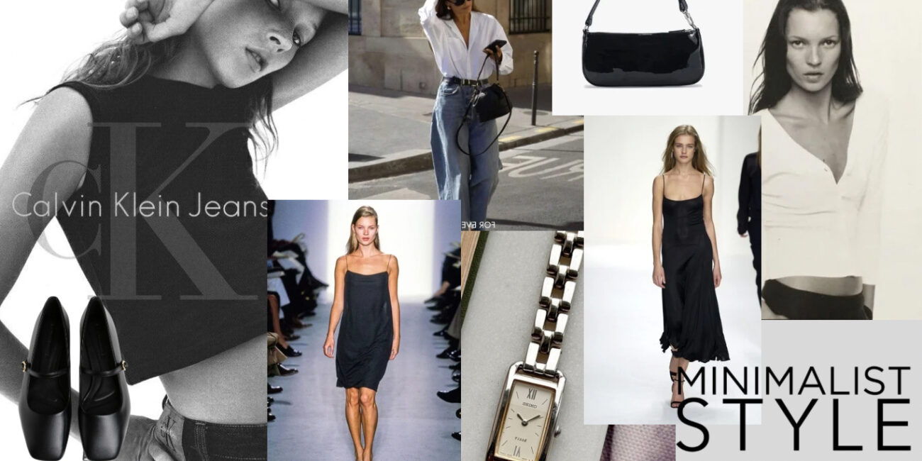 historia mody minimalizm lata kate moss calvin klein slip dress