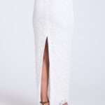 Spódnica-koronkowa-długa off-white-Marlen-detal