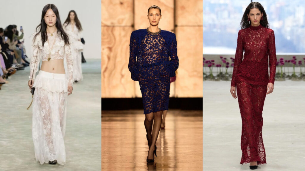 trendy jesien zima moda kolekcje projektanci koronka