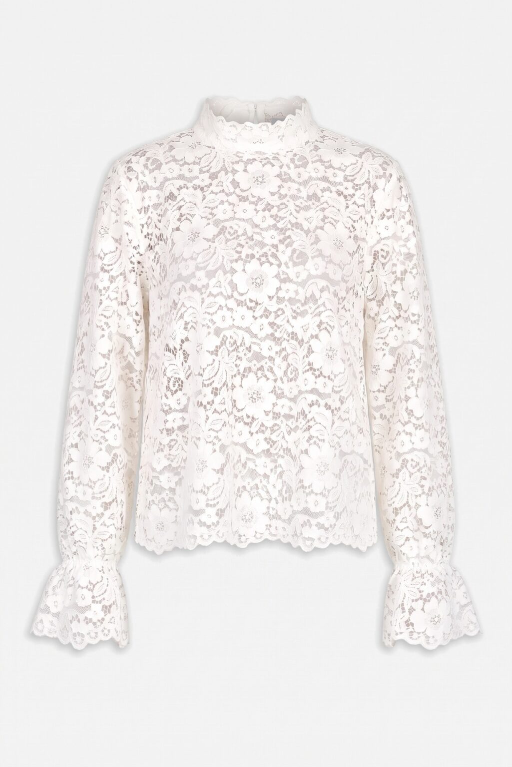 Bluzka koronkowa off white Alison — zdjęcie produktu na jasnym tle