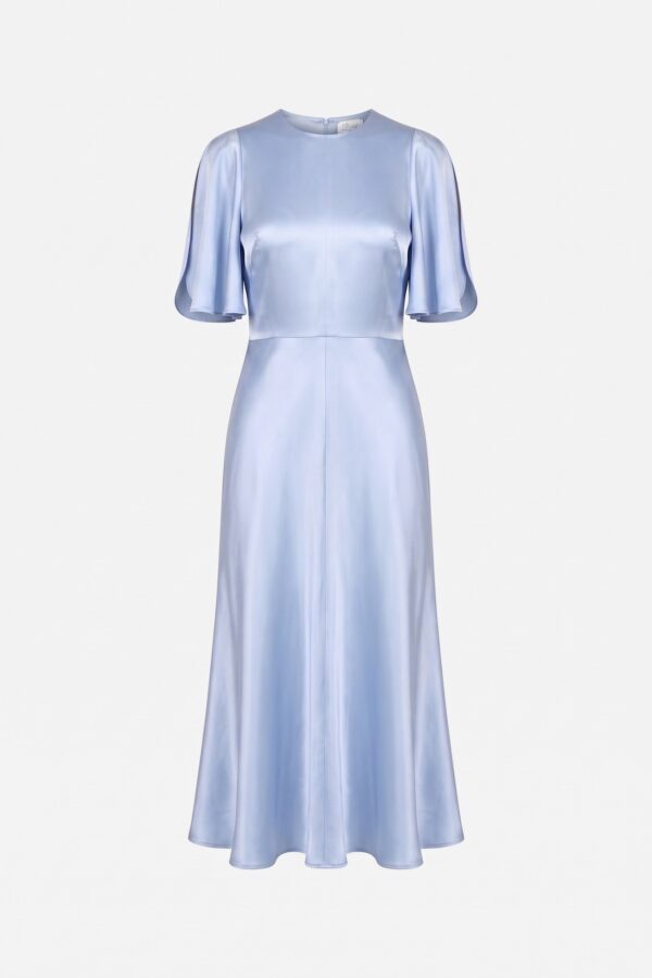 Sukienka Nina midi ice blue — zdjęcie produktu na jasnym tle