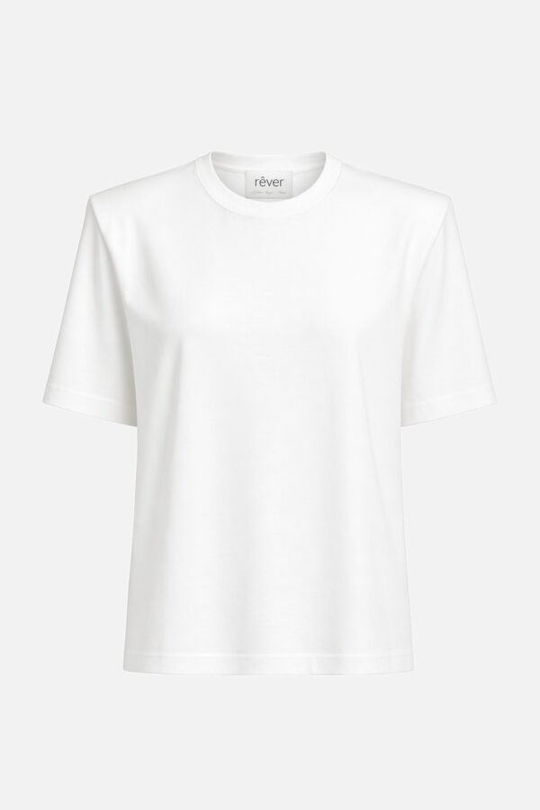 T-shirt oversize biały Gini — zdjęcie produktu na jasnym tle